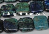 CCS85 15.5 inches 16*16mm square dyed chrysocolla gemstone beads