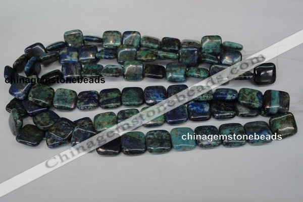 CCS85 15.5 inches 16*16mm square dyed chrysocolla gemstone beads