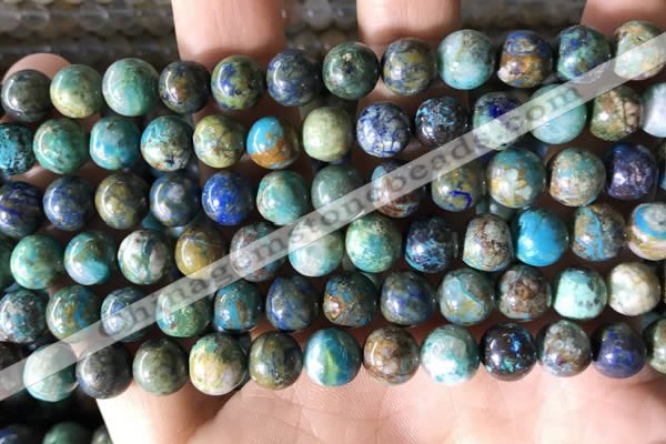 CCS877 15.5 inches 8mm round natural chrysocolla beads wholesale