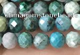 CCS881 15.5 inches 5mm faceted round natural chrysocolla beads