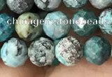 CCS883 15.5 inches 6mm faceted round natural chrysocolla beads