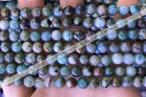 CCS888 15 inches 6mm round natural chrysocolla beads wholesale