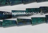 CCS90 15.5 inches 8*16mm trapezoid dyed chrysocolla gemstone beads