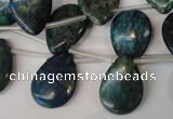 CCS92 Top-drilled 15*20mm flat teardrop dyed chrysocolla gemstone beads