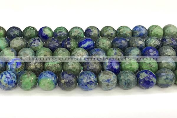 CCS922 15 inches 10mm faceted round chrysocolla beads wholesale