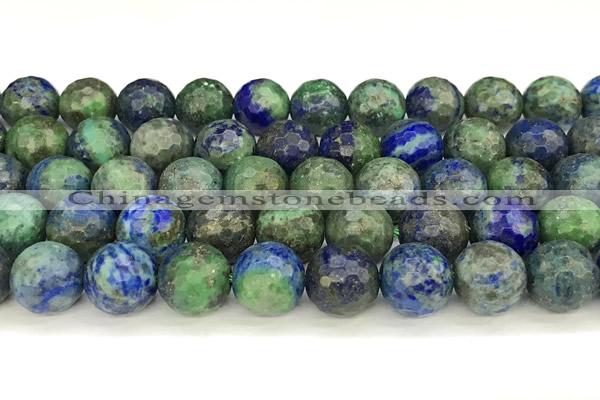 CCS923 15 inches 12mm faceted round chrysocolla beads wholesale