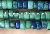 CCS93 15.5 inches 2.5*4mm round heishi chrysocolla beads