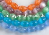 CCT06 10*14mm different color rice cats eye beads Wholesale