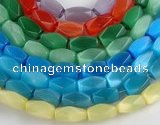 CCT08 Faceted brick 14 inches 9*16mm cats eye beads Wholesale