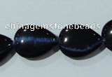 CCT1000 15 inches 13*18mm flat teardrop cats eye beads wholesale