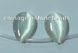 CCT1020 Top-drilled 13*18mm flat teardrop cats eye beads wholesale