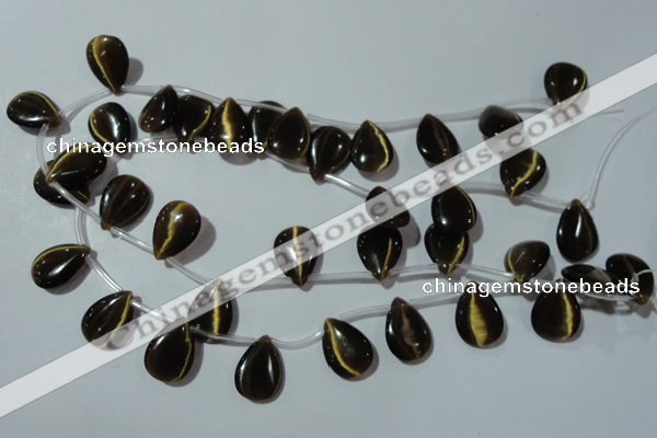 CCT1026 Top-drilled 13*18mm flat teardrop cats eye beads wholesale