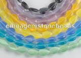 CCT12 14.5 inches 8*12mm flat teardorp cats eye beads Wholesale