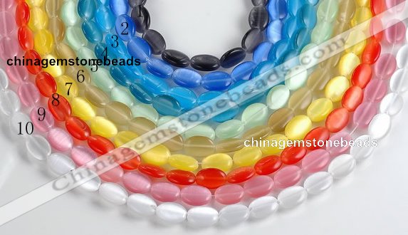 CCT13 10*15mm different color oval cats eye beads Wholesale