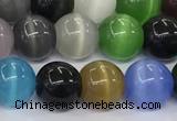 CCT1460 15 inches 8mm, 10mm, 12mm round cats eye beads