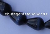 CCT23 14 inches 10*14mm teardrop black cats eye beads wholesale