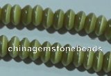 CCT234 15 inches 3*6mm rondelle cats eye beads wholesale