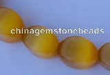 CCT26 14 inches 10*14mm twisted honey yellow cats eye beads wholesale