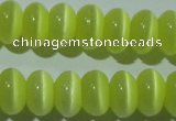 CCT276 15 inches 5*8mm rondelle cats eye beads wholesale