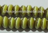 CCT278 15 inches 5*8mm rondelle cats eye beads wholesale