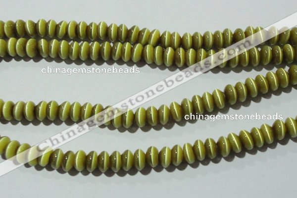 CCT278 15 inches 5*8mm rondelle cats eye beads wholesale