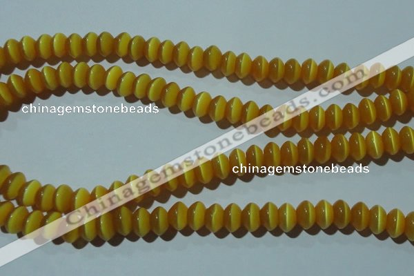 CCT279 15 inches 5*8mm rondelle cats eye beads wholesale