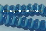 CCT285 15 inches 5*8mm rondelle cats eye beads wholesale