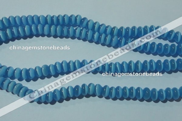 CCT285 15 inches 5*8mm rondelle cats eye beads wholesale