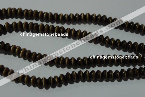 CCT294 15 inches 5*8mm rondelle cats eye beads wholesale