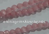 CCT305 15 inches 4mm faceted round cats eye beads wholesale