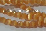 CCT306 15 inches 4mm faceted round cats eye beads wholesale