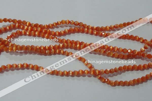 CCT309 15 inches 4mm faceted round cats eye beads wholesale