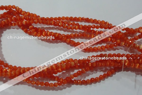 CCT310 15 inches 4mm faceted round cats eye beads wholesale