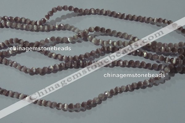 CCT312 15 inches 4mm faceted round cats eye beads wholesale