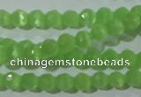 CCT315 15 inches 4mm faceted round cats eye beads wholesale