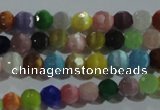 CCT318 15 inches 4mm faceted round cats eye beads wholesale