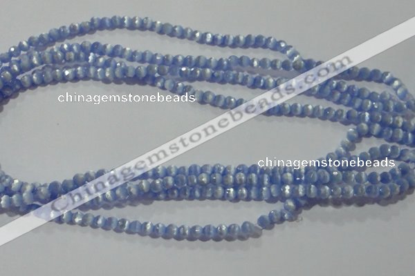 CCT321 15 inches 4mm faceted round cats eye beads wholesale