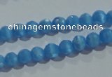 CCT325 15 inches 4mm faceted round cats eye beads wholesale