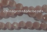 CCT342 15 inches 5mm faceted round cats eye beads wholesale