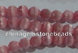 CCT343 15 inches 5mm faceted round cats eye beads wholesale