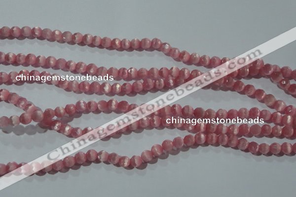 CCT343 15 inches 5mm faceted round cats eye beads wholesale