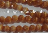 CCT344 15 inches 5mm faceted round cats eye beads wholesale