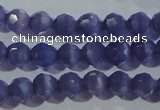 CCT347 15 inches 5mm faceted round cats eye beads wholesale