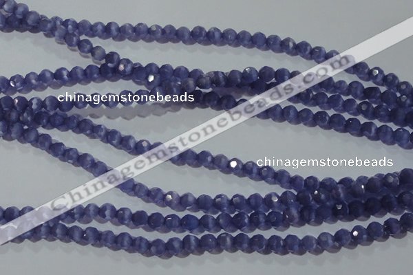 CCT347 15 inches 5mm faceted round cats eye beads wholesale