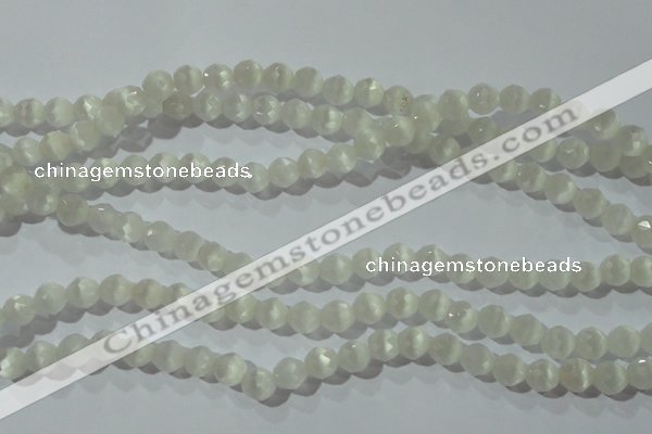 CCT351 15 inches 6mm faceted round cats eye beads wholesale