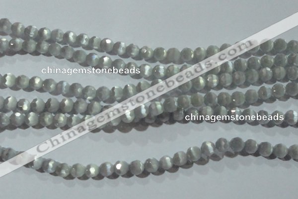CCT352 15 inches 6mm faceted round cats eye beads wholesale