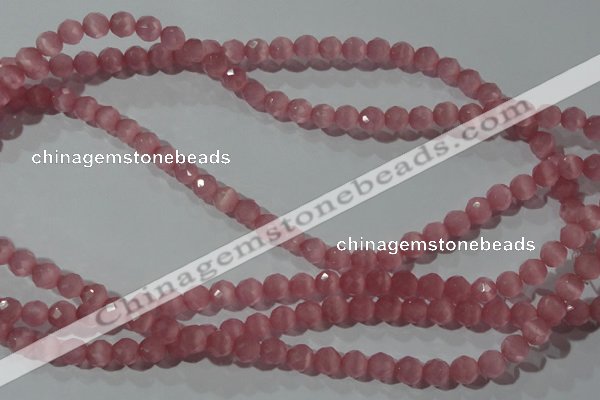 CCT353 15 inches 6mm faceted round cats eye beads wholesale
