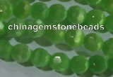 CCT360 15 inches 6mm faceted round cats eye beads wholesale