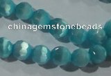 CCT362 15 inches 6mm faceted round cats eye beads wholesale