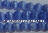 CCT363 15 inches 6mm faceted round cats eye beads wholesale